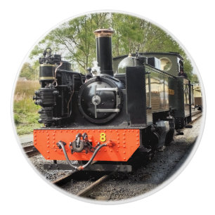 BOUTON DE PORTE EN CÉRAMIQUE TRAINS À VAPEUR