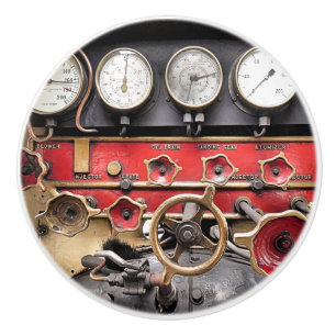 BOUTON DE PORTE EN CÉRAMIQUE TRAINS À VAPEUR