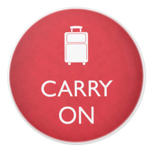 Bouton De Porte En Céramique TRANSPORTER - Bagages - Rouge drôle