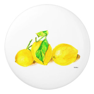 Bouton De Porte En Céramique trois citrons