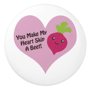 Bouton De Porte En Céramique Tu Fais Sauter Mon Coeur À Une betterave