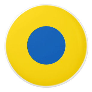 Bouton De Porte En Céramique Ukraine drapeau pays symbole rond rond rond rond c