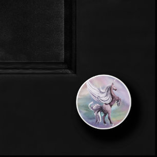 Bouton De Porte En Céramique Unicorn magique   Aquarelle couleur Imaginaire pas