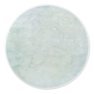 Bouton De Porte En Céramique Unique Peinture Texturée Look Bleu clair tiroir