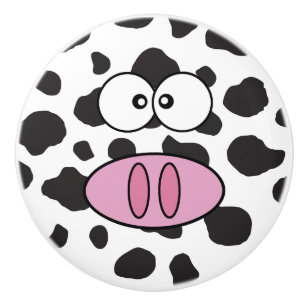Bouton De Porte En Céramique Vache mignonne, Vache bébé, Petite Vache, Animal d