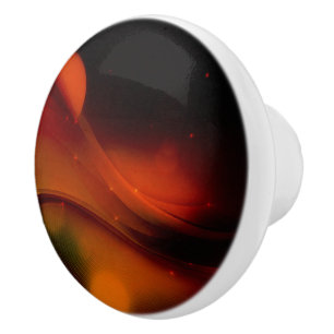 Bouton De Porte En Céramique Vague du feu