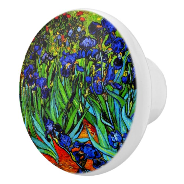 Bouton De Porte En Céramique Van Gogh - Irises (Droite)