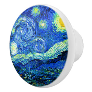 Bouton De Porte En Céramique Van Gogh, Starry Night