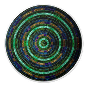 Bouton De Porte En Céramique Verre Abstrait en mosaïque