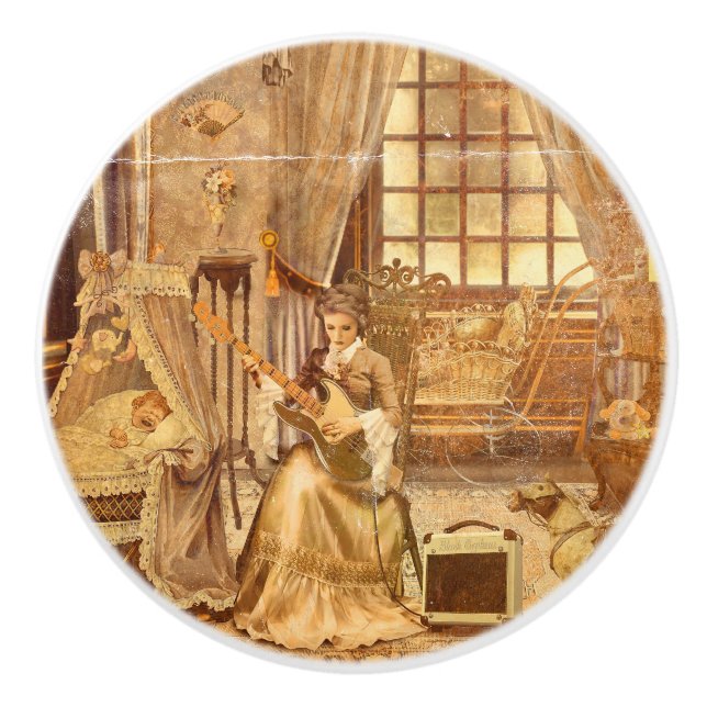 Bouton De Porte En Céramique Victorian Lullaby (Devant)