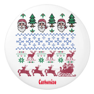Bouton De Porte En Céramique Vilain Sweater Style Thunder_Cove de Noël