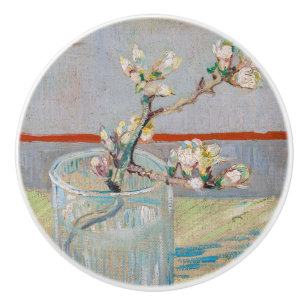Bouton De Porte En Céramique Vincent van Gogh - Branche d'amandes en verre