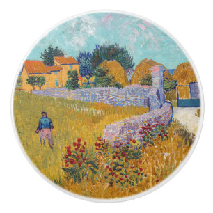 Bouton De Porte En Céramique Vincent van Gogh - Ferme en Provence