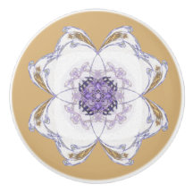 Violet et or Floral-Look Fractal Art Or