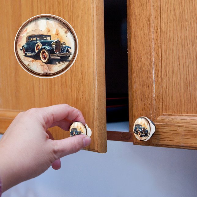 Bouton De Porte En Céramique Voiture Ancienne (Créateur téléchargé)