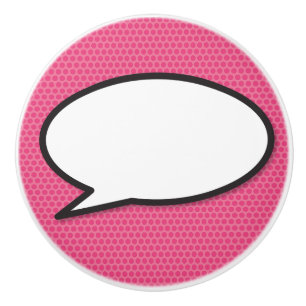 Bouton De Porte En Céramique Votre Bulle de Texte de Message Amusante Bande Des