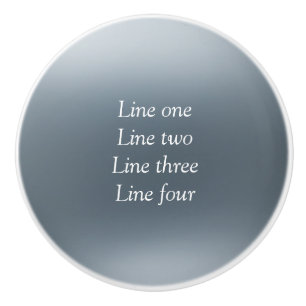 Bouton De Porte En Céramique Votre message ici gris fond métallisé bleu