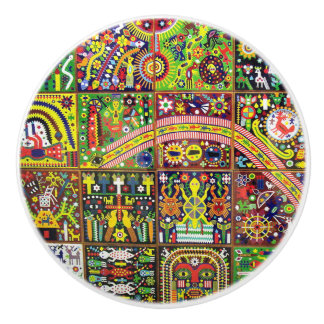 Bouton De Porte En Céramique Voyage tribal maya mexicain de Boho d'art d'Oaxaca