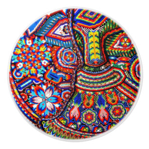Bouton De Porte En Céramique Voyage tribal maya mexicain de Boho d'art d'Oaxaca