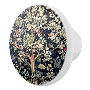 Bouton De Porte En Céramique William Morris Arbre de vie Tige en céramique