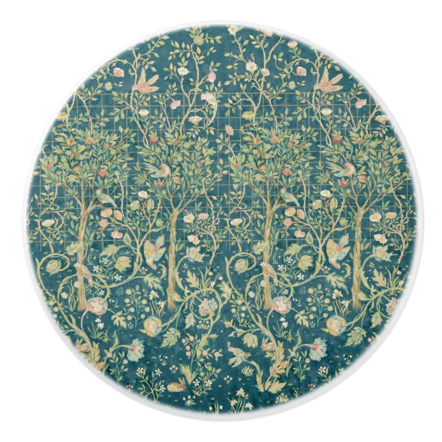 Bouton De Porte En Céramique William Morris "Melsetter" 1 (Devant)