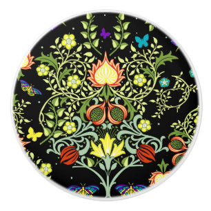 Bouton De Porte En Céramique William Morris Motif Des Arts Et De L'Artisanat