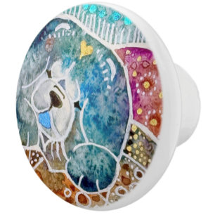 Bouton De Porte En Céramique WOBLE ROCK Chow Ceramic Pull