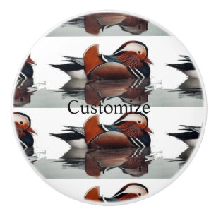 Bouton De Porte En Céramique Wood Duck