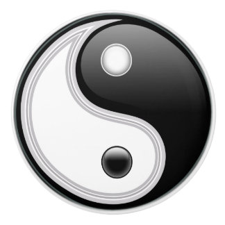 Bouton De Porte En Céramique Yin Yang