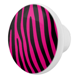 Bouton De Porte En Céramique Zebra rayures motif + votre arrière - plan & idées