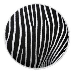 Bouton De Porte En Céramique Zebra Skin