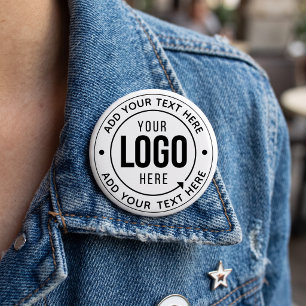 🔘 Bouton de texte de logo personnalisé Badge pers