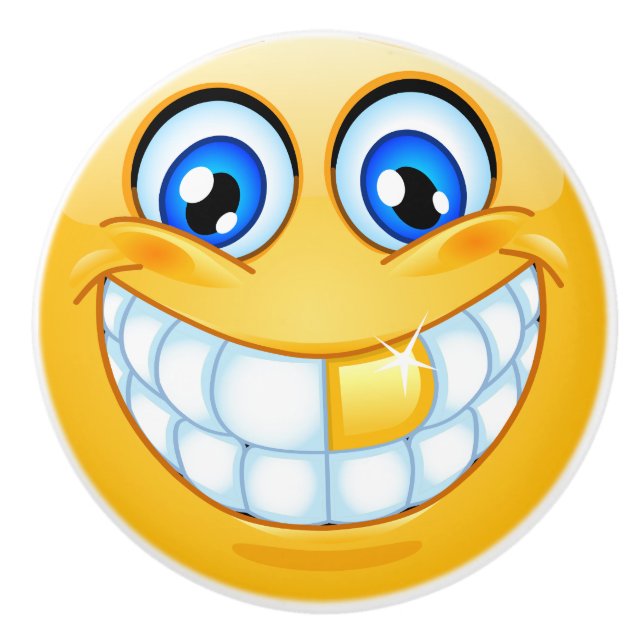 Bouton de tiroir à visage joyeux - SRF (Devant)