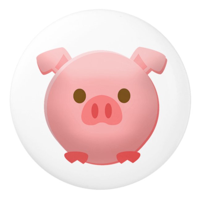 Bouton de tiroirs mignonne de l'armoire à porc pou (Devant)
