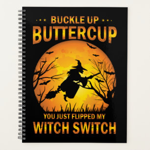 Bouton d'interrupteur de sorcière d'Halloween vers
