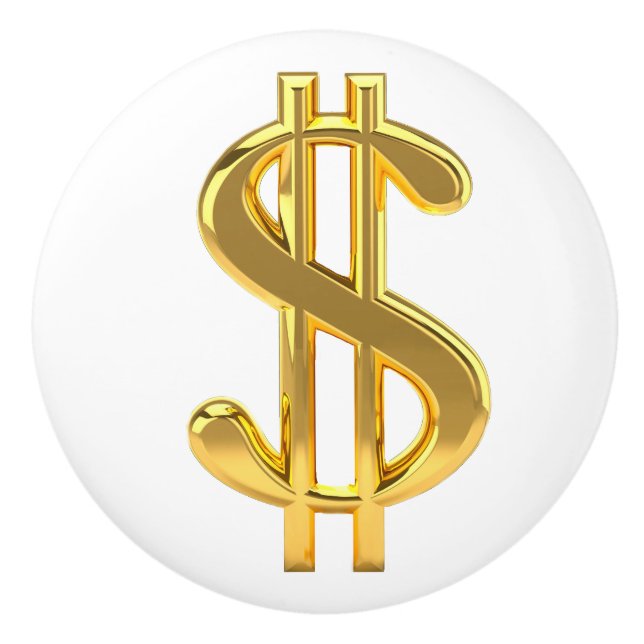 Bouton d'or de symbole dollar (Devant)