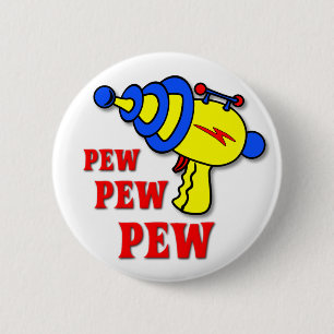 Bouton drôle de badge de pistolet laser Pew Pew Pe