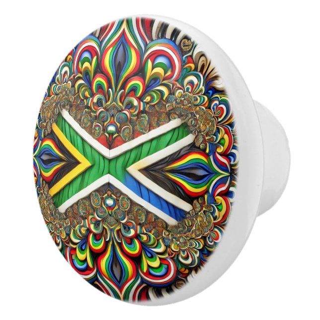 Bouton en céramique avec couleurs sud-africaines (Droite)