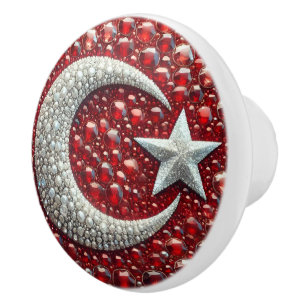 Bouton en céramique avec des couleurs turques