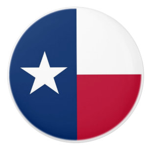 Bouton en céramique avec drapeau de Texas State, U