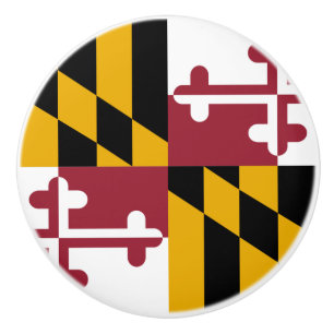Bouton en céramique avec drapeau du Maryland, USA