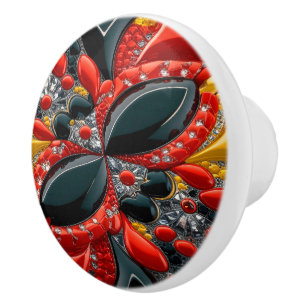 Bouton en céramique avec les couleurs allemandes