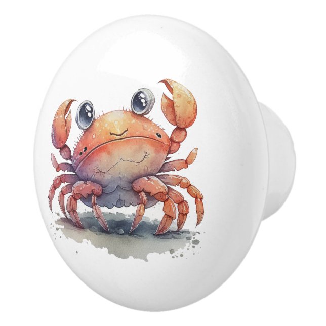Bouton en céramique de crabe mou (Droite)