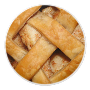 Bouton en céramique de croûte de trellis de tarte