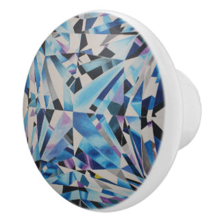 Bouton en céramique de diamant en verre