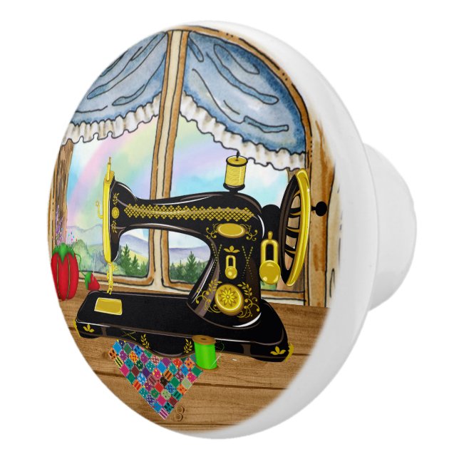 Bouton en céramique de la salle de couture - SRF (Droite)