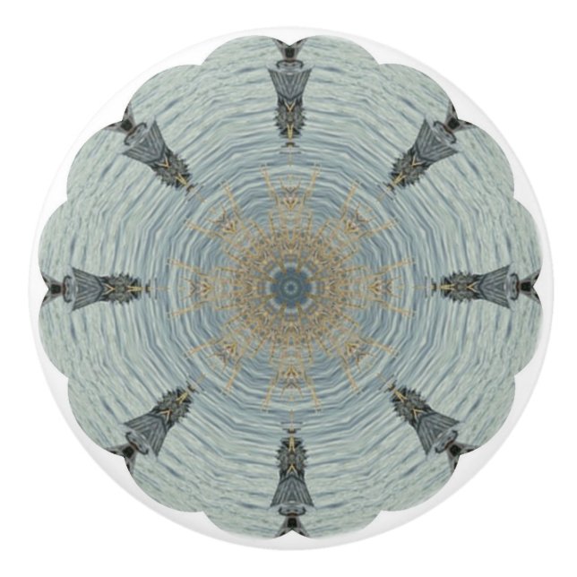 bouton en céramique de motif en verre côtier (Devant)