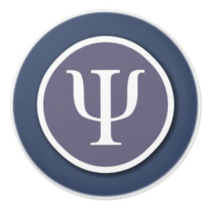 Bouton en céramique de symbole de psychologie