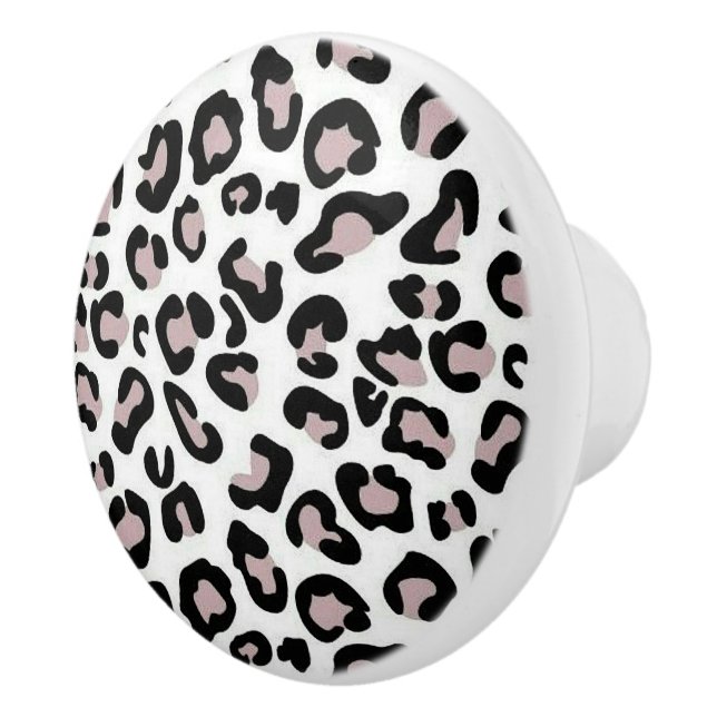 Bouton en céramique empreinte de léopard noir, bla (Droite)
