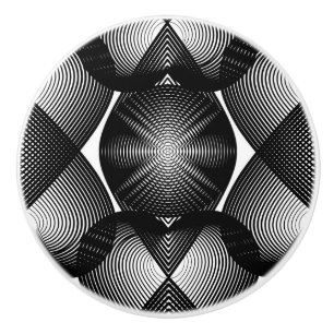 Bouton en céramique noir et blanc / Tirage